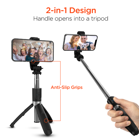 HyperGear Selfie Stick with Wireless Remote and Tripod Combo