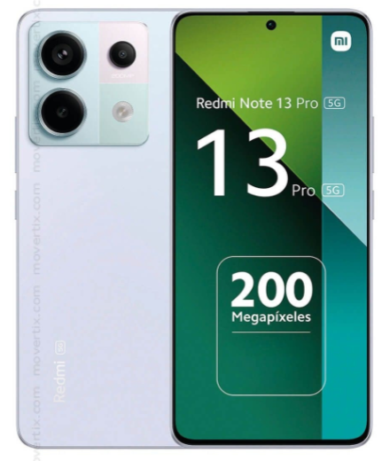 Redmi Note 13 Pro 5G: 128 GB de almacenamiento, 8 GB de RAM, color morado Aurora