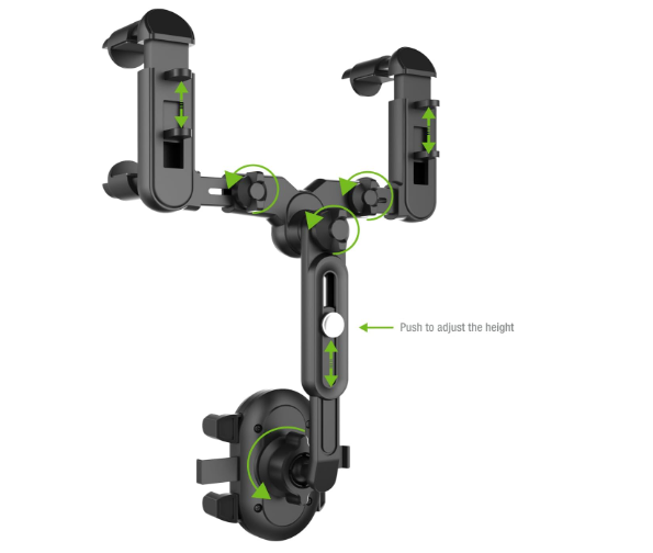 Cellet Soporte universal para espejo retrovisor para dispositivos Apple iPhone y Samsung Galaxy