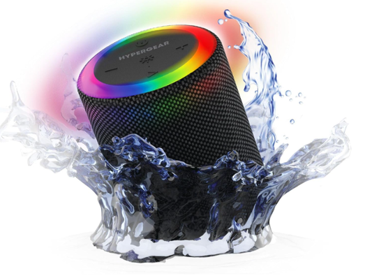 HyperGear Altavoz Bluetooth inalámbrico portátil con espectáculo de luces LED multicolor: perfecto para cualquier ocasión