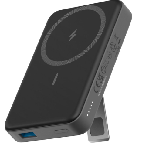 Anker 633 de 20 W Mag-Go Batería inalámbrica magnética 10 K mAh con cable 2 C-C en negro