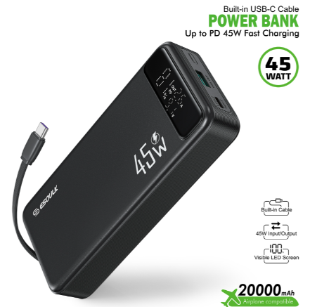 ESoulk EK-4006BK: el último banco de energía portátil con capacidad de 20000 mAh y suministro de energía de 45 W