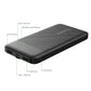 EP06P-BK Esoulk Dual USB Power Bank 10000mAh - ESoulk banco de energía EP06P-BK 2A