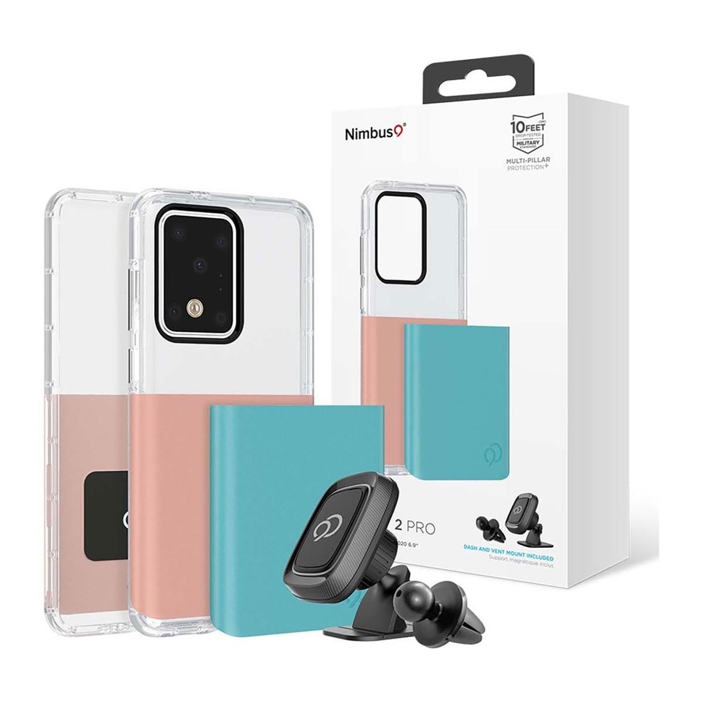 Nimbus9 Ghost 2 funda para Samsung S20 Plus (rosa turquesa) - Nimbus9 Ghost 2 Case for Samsung S20 Plus (Pink Turquoise)