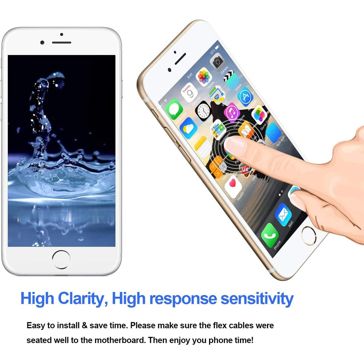 iPhone 6S Plus reemplazo de Pantalla LCD de 5.5" y ensamblaje de digitalizador con reemplazo de marco - iPhone 6S Plus 5.5" LCD Screen and Digitizer Assembly with Frame Replacement