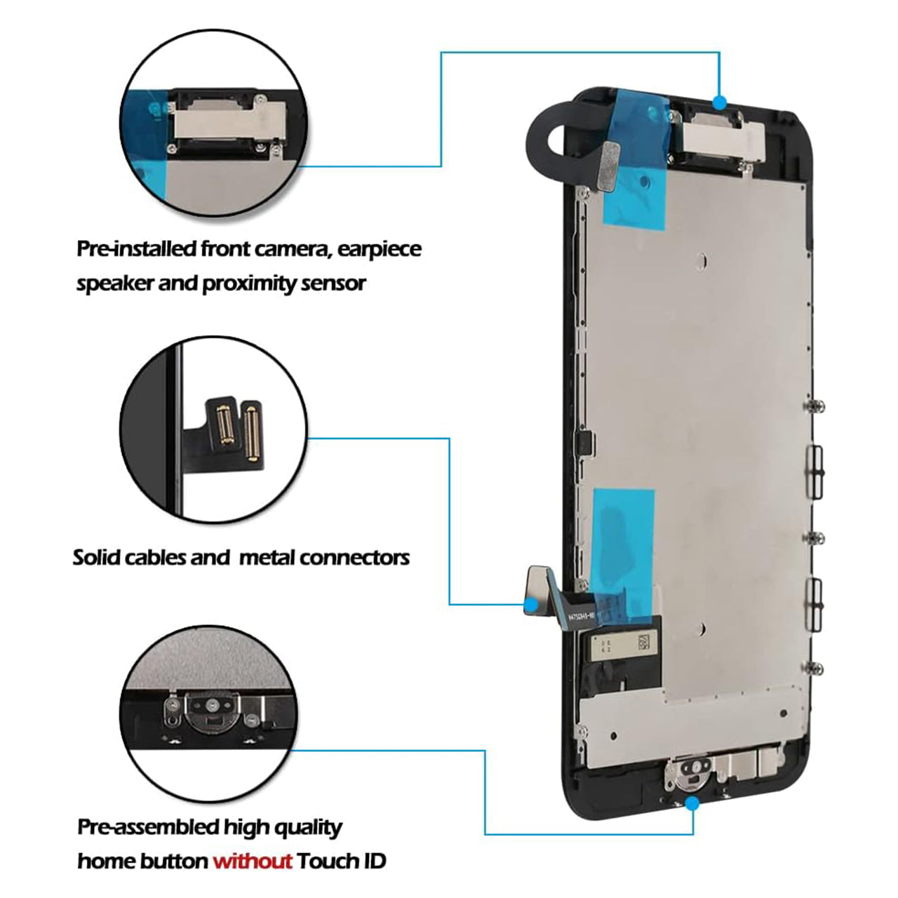 iPhone 7 Plus reparacion de pantalla tactil LCD y digitalizador 5.5” - iPhone 7 Plus LCD touch screen digitizer replacemente 5.5”