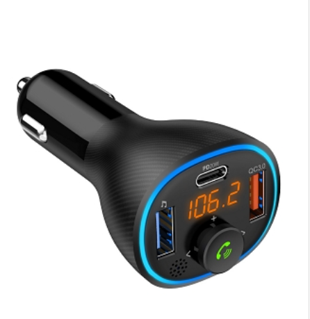 X-Max transmisor FM inalámbrico con conector de audio SD/USB/3,5 mm y micrófono incorporado para llamadas manos libres - X-Max wireless FM transmitter with SD/USB/3.5mm audio jack and built-in microphone for hands-free calls