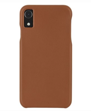 Case-Mate Barely There de cuero para iPhone XR Butterscotch - iPhone XR Butterscotch Leather Case-Mate Barely There