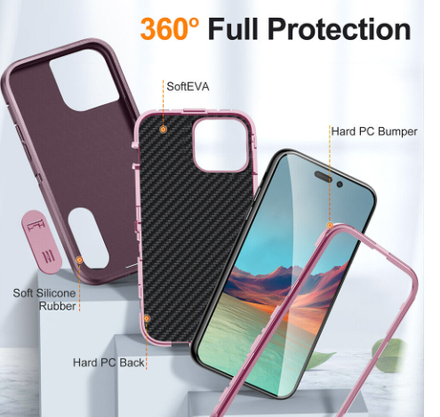 Dynamic Pro Estuche ultra protector Hybrid con función atril para iPhone 14 Pro 6.1 - Dynamic Pro Ultra Protective Hybrid Case with Kickstand for iPhone 14 Pro 6.1