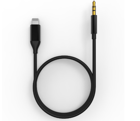 iDARS MFI certificado 3,5 mm macho a conector Lightning (negro) - iDARS MFI Certified 3.5mm Male to Lightning Connector