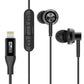 iDARS MFi Auriculares Aislamiento Ruido Apple Lightning - Negro - iDARS MFi Apple Lightning Noise Isolating Headphones